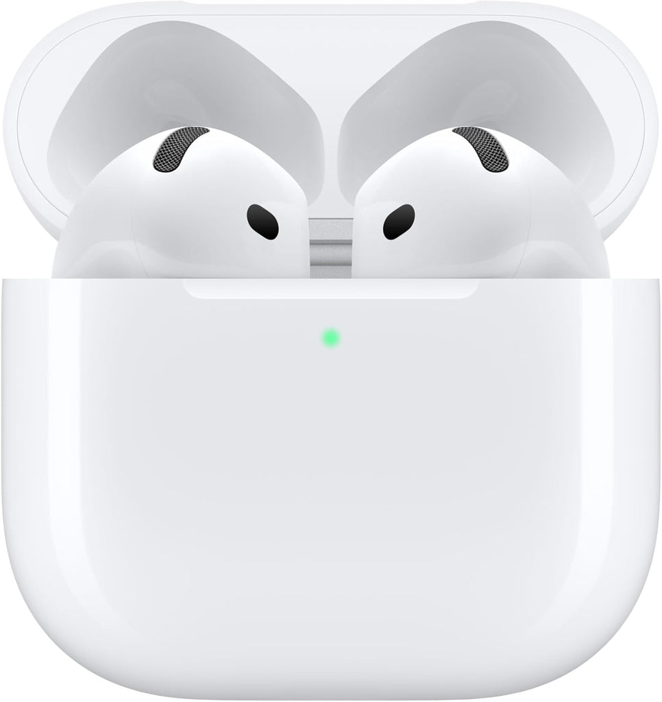 Apple AirPods 4 Auricolari wireless, Auricolari Bluetooth, Audio spaziale personalizzato, Resistenza al sudore e all’acqua, Custodia di ricarica USB-C, Chip H2, Fino a 24 ore di autonomia