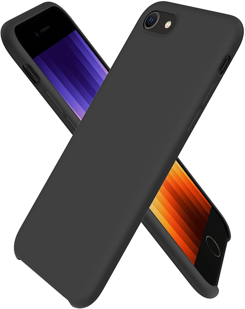 Custodia Ibrida Pelle E TPU Per IPhone SE 2022/2020/7/8 - Morbida, Sottile E Protettiva, Nero - Foto 6