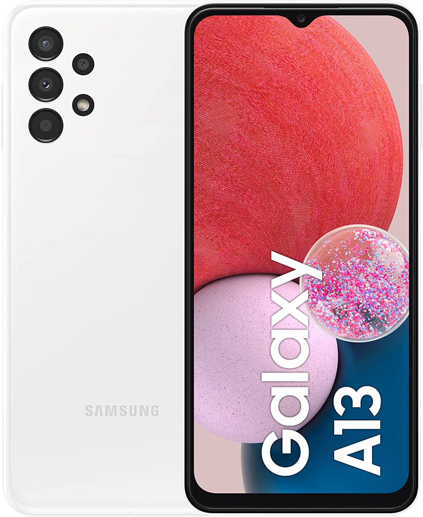 Samsung Galaxy A13 Smartphone Android, Display Infinity-V da 6.6 pollici¹, Android 12, 4GB RAM e 64 GB di Memoria interna espandibile², Batteria 5.000 mAh³, White